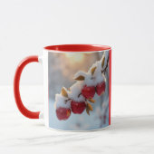 Rode dellicious appels met sneeuw mok (Links)