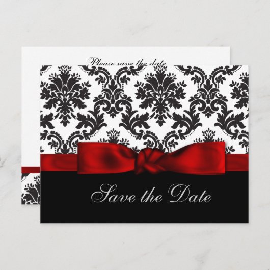 rode demask sparen de Datum Aankondigingskaart (Voorkant / Achterkant)