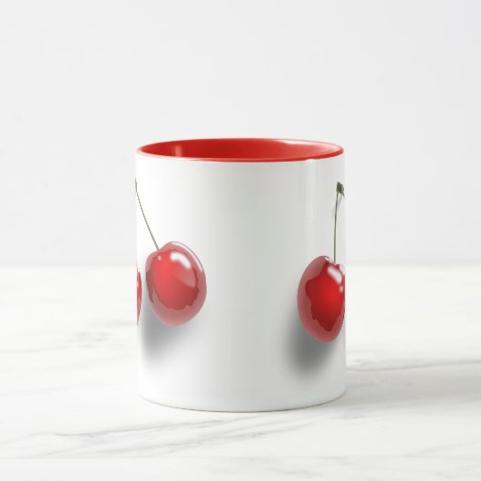 Rode dessert Glazed Cherries Mok (Midden)