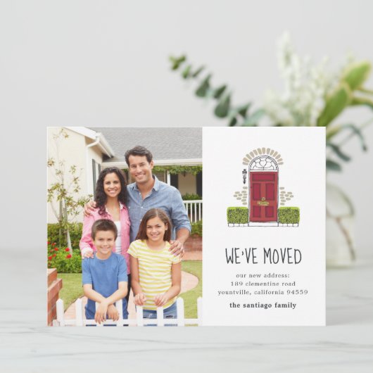 Rode deur | Aankondiging van fotobeweging (Staand voorkant)