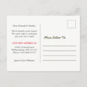 Rode Deur Ananas Nieuw Adres Briefkaart (Achterkant)