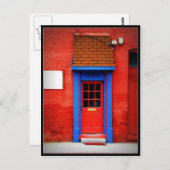 Rode deur briefkaart (Voorkant / Achterkant)