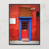 Rode deur briefkaart (Voorkant)