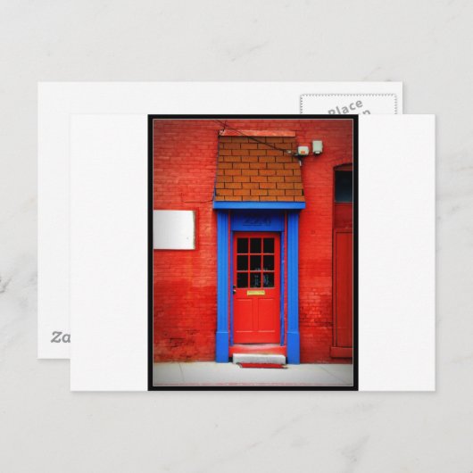 Rode deur briefkaart (Voorkant / Achterkant)