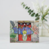 Rode deur briefkaart (Staand voorkant)