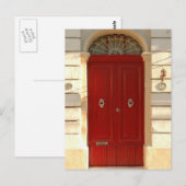 Rode deur briefkaart (Voorkant / Achterkant)