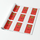 Rode deur cadeaupapier (Uitgerold)