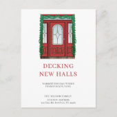 Rode deur Decking nieuwe hallen nieuw adres verpla Feestdagenkaart (Voorkant)