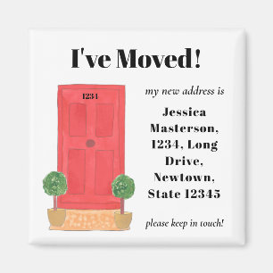 Rode deur die ik heb bewogen magneet