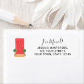 Rode deur Ik heb mijn retouradres verplaatst Etiket (Insitu)