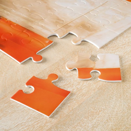  rode deur, lantaarns nieuwjaar legpuzzel (Zijkant)