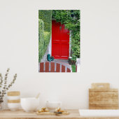 Rode deur met Boots Poster (Keuken)
