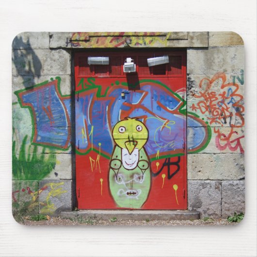 Rode deur muismat (Voorkant)