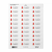 Rode Deur Nieuw Adres Retouradres Etiket (Full Sheet)