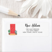 Rode deur Nieuw adres retouradres Etiket (Insitu)