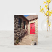 Rode deur op de Inspirerend kaart van de Stekelker (Gele Bloem)