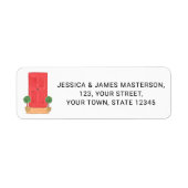 Rode Deur Retouradres Etiket (Voorkant)