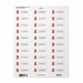 Rode Deur Retouradres Etiket (Full Sheet)
