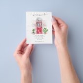 Rode deur we hebben Adres Bewegende Aankondiging B Flyer (Hand)