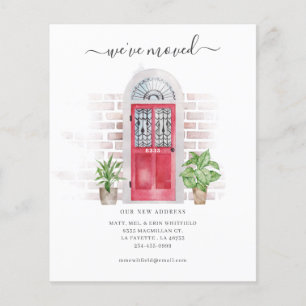 Rode deur we hebben Adres Bewegende Aankondiging B Flyer