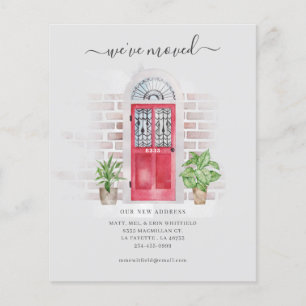 Rode deur we hebben Adres Bewegende Aankondiging B Flyer