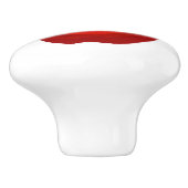 Rode deurknop keramische knop (Zijkant)