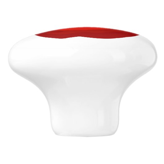 Rode deurknop keramische knop (Zijkant)