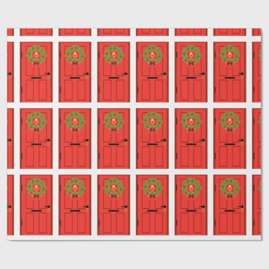 Rode deuropslagpapier cadeaupapier (Vlak)