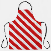 Rode diagonale strepen schort (Voorkant)