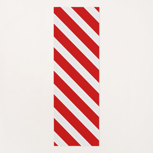 Rode diagonale strepen yogamat (Voorkant)