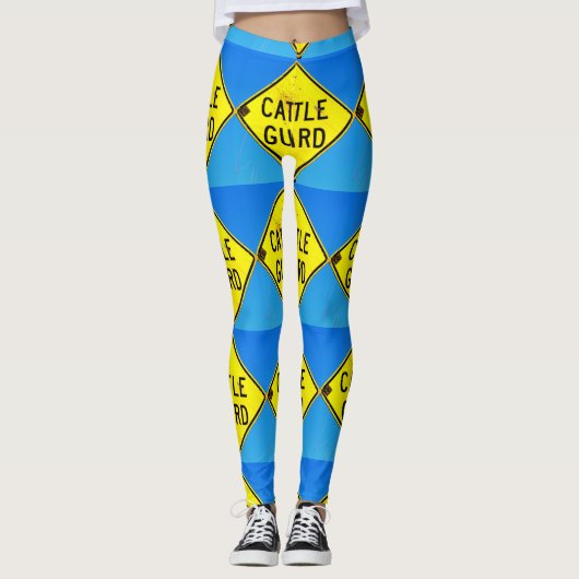 rode diamant blauw leggings (Voorkant)