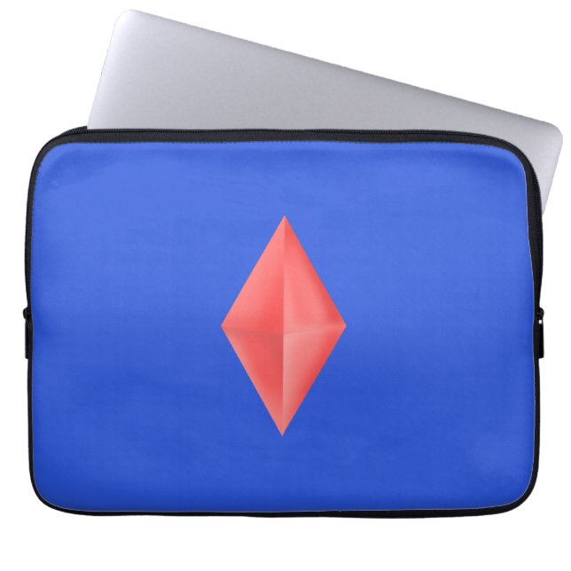 Rode diamant laptop sleeve (Voorkant)
