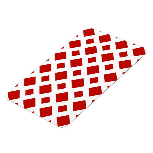 Rode diamanten op wit magneet (Linkerzijde)