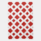 Rode diamanten op wit theedoek (Verticaal)