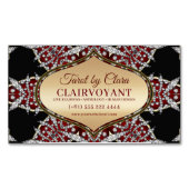 Rode Diamanten Ster Godin Tempel Tarot Magnetisch Visitekaartje (Voorkant)