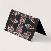 Rode Diamanten Ster Godin Tempel Tarot Visitekaartje (Achterkant)