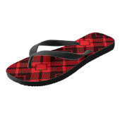 Rode diamantpatroon Tartan Flip Flops (Schuin)