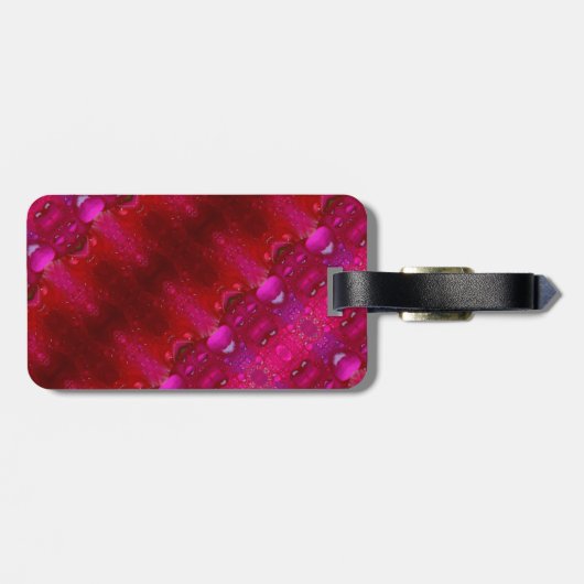 Rode Dianthus Ikat 6 Bagagelabel (Achterkant horizontaal)