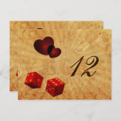 rode dice Vegas tabelnummers Briefkaart (Voorkant / Achterkant)