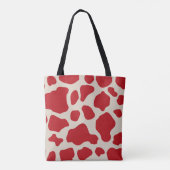 Rode dierlijke afdruk tote bag (Achterkant)