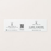 Rode diffusor verpakking insert zorg nabestelling  kaart (Buitenkant ongevouwen)