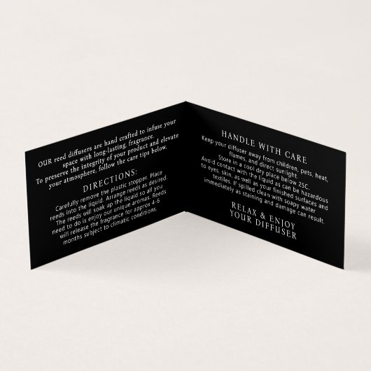 Rode diffusor verpakking insert zorg nabestelling kaart (Binnen)