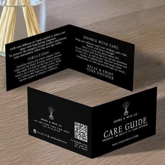 Rode diffusor verpakking insert zorg nabestelling kaart