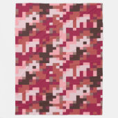 Rode digitale camouflage fleece deken (Voorkant)