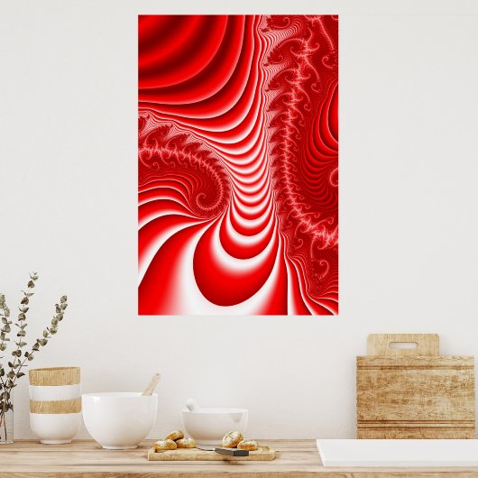 Rode dimensie poster (Keuken)