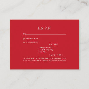 Rode Diner Opties Bruiloft RSVP Behuizing Informatiekaartje