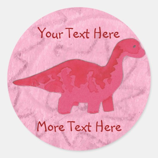 Rode Dinosaurus Stickers (Voorkant)