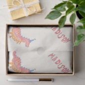 Rode dinosaurus twee rex 2de verjaardagsfeestje tissuepapier (Geschenk)
