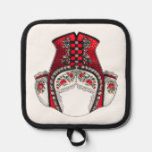 Rode Dirndl Top Pannenlap (Voorkant)