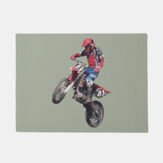 Rode Dirt Bike Deurmat